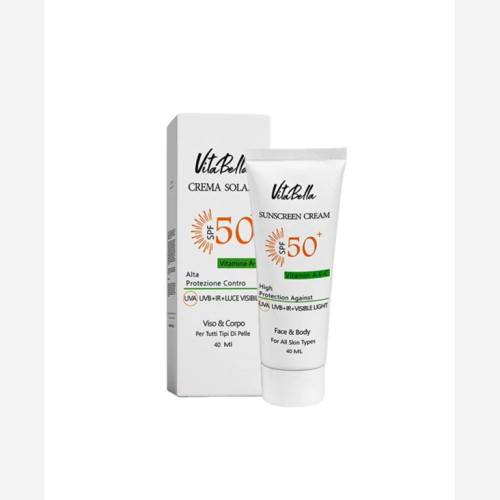 کرم ضد آفتاب spf50 بی رنگ حجم 40 میل ویتابلا