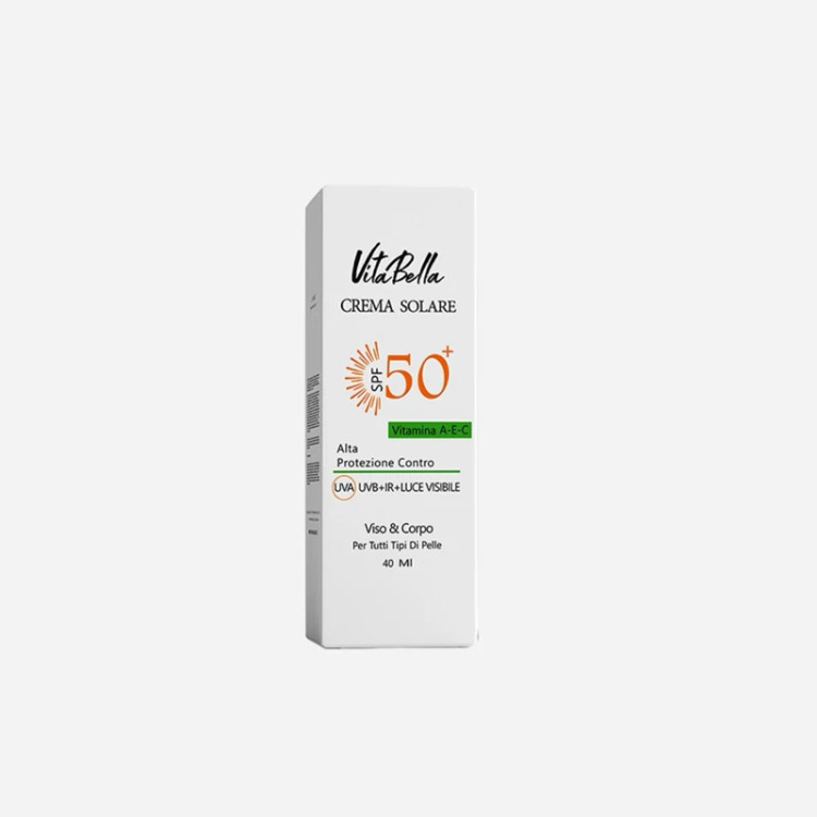 کرم ضد آفتاب spf50 بی رنگ حجم 40 میل ویتابلا