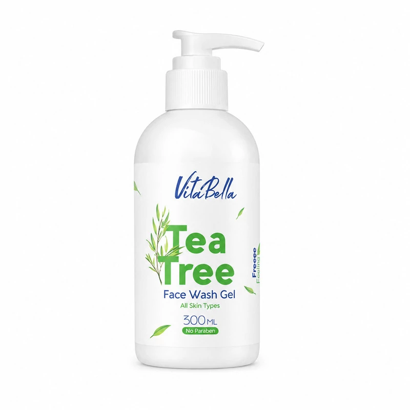 ژل شستشو صورت ویتابلا مدل TEA TREEمناسب برای پوست معمولی حجم 300 میلی لیار