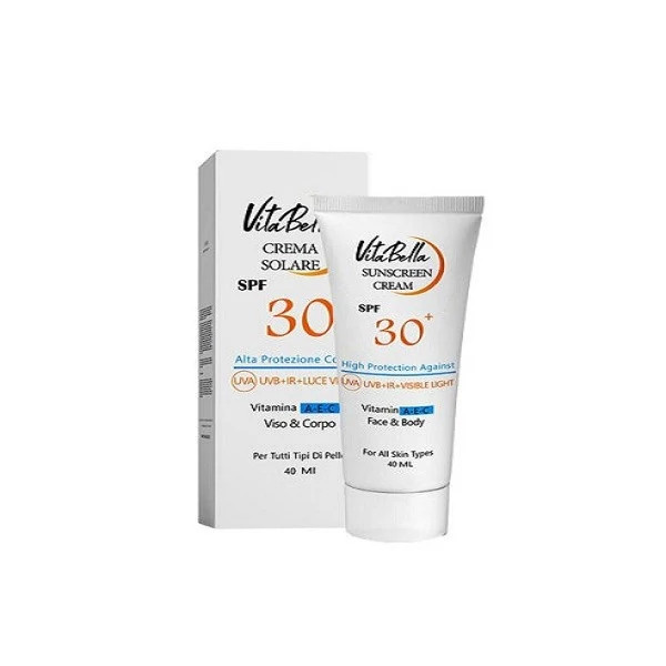 کرم ضد آفتاب ویتابلا SPF 30 بی رنگ مناسب انواع پوست 40 میلی لیتر